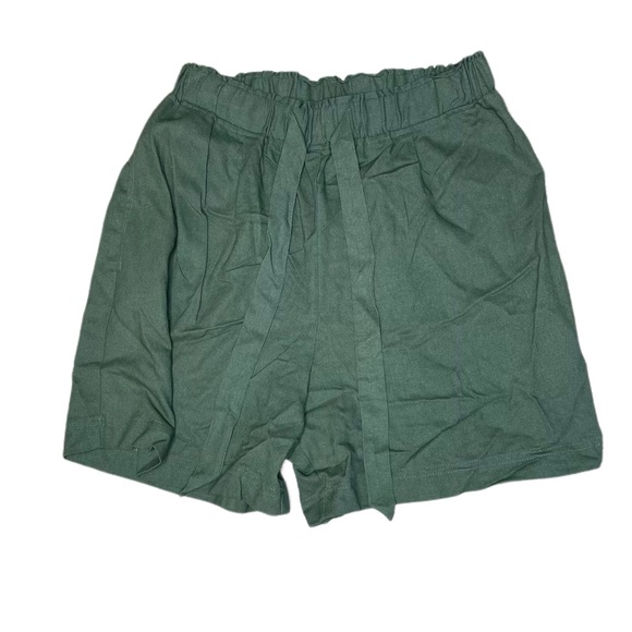 BCBGeneration Relaxed Stretch Tie Waist Short Green Women’s Size M - Picture 2 of 6